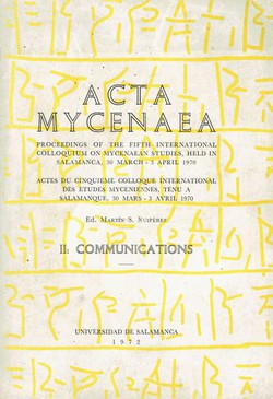 Acta Mycenaea II. Communications