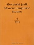 Slovenski jezik / Slovene Linguistic Studies 9/2013