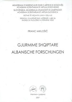 Gjurmime Shqiptare / Albanische Forschungen