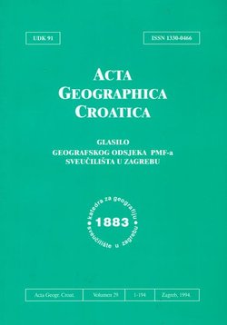Acta Geographica Croatica 29/1994