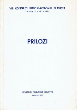 VIII kongres jugoslavenskih slavista. Prilozi