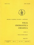 Folia onomastica croatica 19/2010