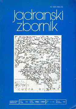 Jadranski zbornik. Prilozi za povijest Istre, Rijeke, Hrvatskog primorja i Gorskog kotara 13/1986-1989