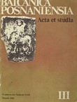 Balcanica Posnaniensia. Acta et studia II/1984. Novae i kultura starozytna