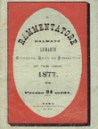 Il rammentatore dalmatino. Lunario cattolico, greco ed israelitico per l'anno comune 1877. Anno XXXIV.