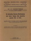 De relationibus Slavorum Meridionalium cum Sancta Romana Sede Apostolica saeculis XVII. et XVIII. Vol. I.
