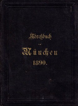Adressbuch von München für 1890.
