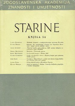 Starine JAZU. Knjiga 54/1969