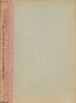 Rad JAZU. Knjiga 253. Razreda historičko-filologički i filozofičko-juridički 113/1935