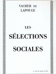 Les selections sociales (réimpression de 1896)