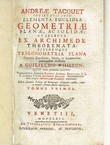 Elementa euclidea geometriae planae, ac solidae et selecta ex Archimede theoremata, ejusdemque trigonometria plana I. (2.ed.)