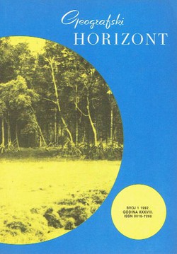 Geografski horizont XXXVIII/1/1992
