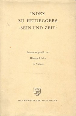 Index zu Heideggers "Sein und Zeit" (3.Aufl.)