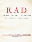 Rad JAZU. Knjiga 252. Umjetničkoga razreda 1/1935