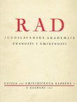 Rad JAZU. Knjiga 258. Umjetničkoga razreda 2/1937