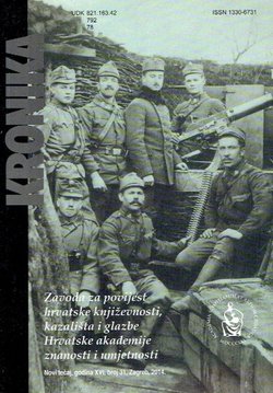 Kronika Zavoda za povijest hrvatske književnosti, kazališta i glazbe HAZU XVI/31/2014