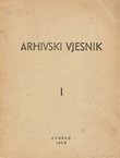 Arhivski vjesnik I/1958