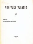 Arhivski vjesnik VI/1963 (Iz sadržaja: Korespondencija Frana Supila)