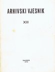 Arhivski vjesnik XIII/1970
