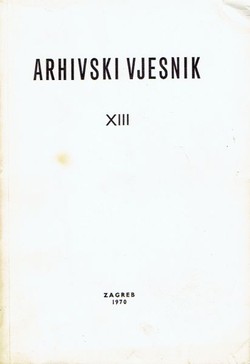 Arhivski vjesnik XIII/1970