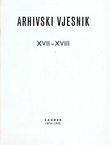 Arhivski vjesnik XVII-XVIII/1974-75