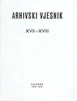 Arhivski vjesnik XVII-XVIII/1974-75