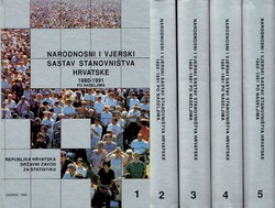 Narodnosni i vjerski sastav stanovništva Hrvatske 1880-1991 po naseljima I-V