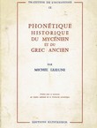 Phonétique historique du mycénien et du grec ancien