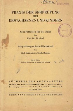 Praxis der Sehprüfung bei Erwachsenen und Kindern - Sehprüftafeln für die Nähe - Sehprüfungen beim Kleinkind