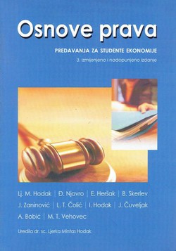 Osnove prava. Predavanja za studente ekonomije (3.izmj. i nadop.izd.)
