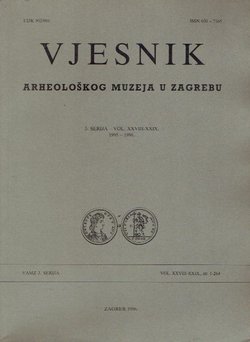 Vjesnik Arheološkog muzeja u Zagrebu, 3. serija, XXVIII-XXIX/1995-96