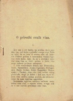 O priredbi crnih vina