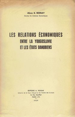 Les relations économiques entre la Yougoslavie et les états danubiens