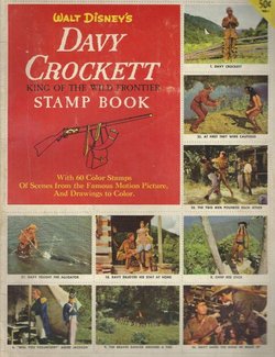 Walt Disney's Davy Crockett King of the Wild Frontier Stamp Book
