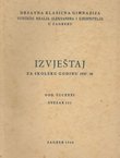 Izvještaj za školsku godinu Državne klasične gimnazije Viteškog kralja Aleksandra I Ujedinitelja 1937/38