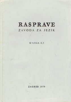 Rasprave Zavoda za jezik 4-5/1979