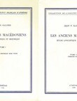 Les anciens macedoniens. Etude linguistique et historique I-II