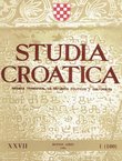 Studia croatica XXVII/1(100)/1986