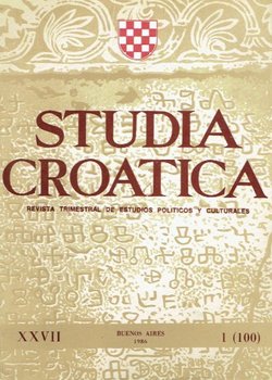 Studia croatica XXVII/1(100)/1986