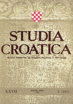 Studia croatica XXVII/2(101)/1986