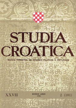 Studia croatica XXVII/2(101)/1986