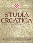 Studia croatica XXVII/3(102)/1986