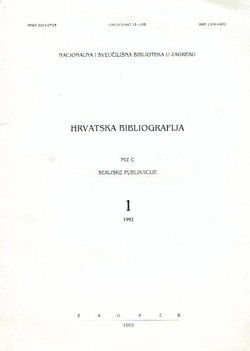 Hrvatska bibliografija. Niz C. Serijske publikacije 1. 1992