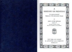 A History of Printing. Its Development Through Five Hundred Years (Photocopy)