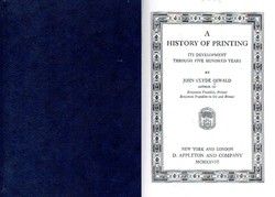 A History of Printing. Its Development Through Five Hundred Years (Photocopy)