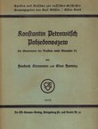 Konstantin Petrowizsch Pobjedonoszew, der Staatsmann der Reaktion unter Alexander III.