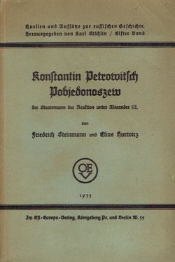 Konstantin Petrowizsch Pobjedonoszew, der Staatsmann der Reaktion unter Alexander III.