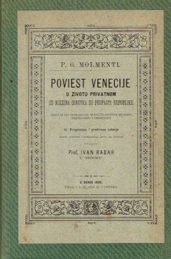 Poviest Venecije u životu privatnom od njezina osnutka do propasti republike