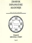 Simpozij Hrvatska i svijet (Zbornik diplomatske akademije 2/II/1997)