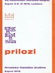 VIII međunarodni slavistički kongres Zagreb 3-9.IX 1978. Ljubljana. Prilozi
